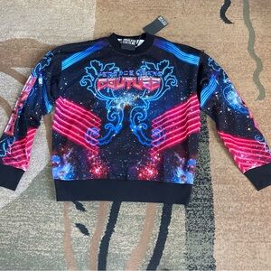 Versace Jeans Couture Galaxy Crewneck Sweatshirt Black/Multi Men’s Size: M